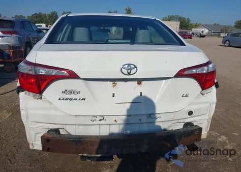 2014 Toyota Corolla Le from USA, damaged, VIN 5YFBURHE5EP163662